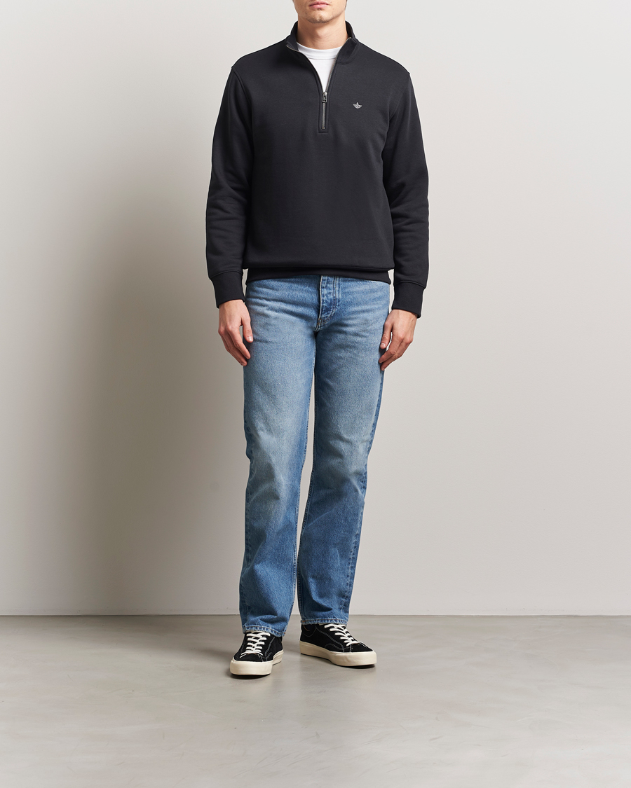 Men | Sweaters & Knitwear | Dockers | Quarter Zip Fleece Black