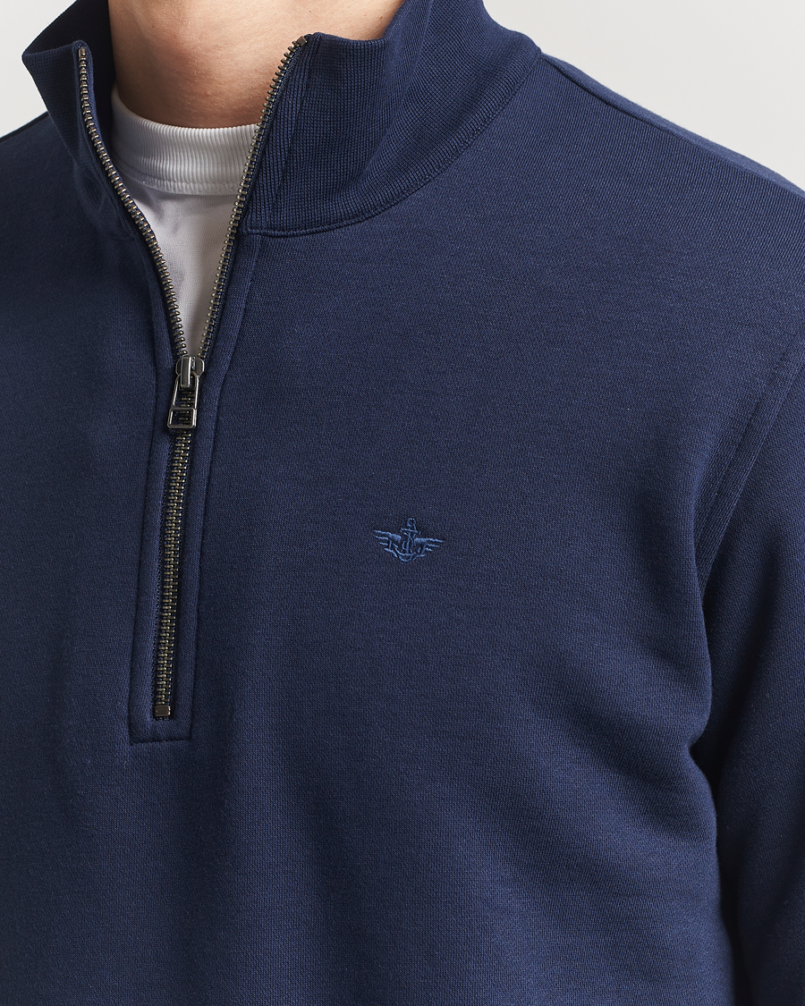 Men | Sweaters & Knitwear | Dockers | Quarter Zip Fleece Navy Blazer