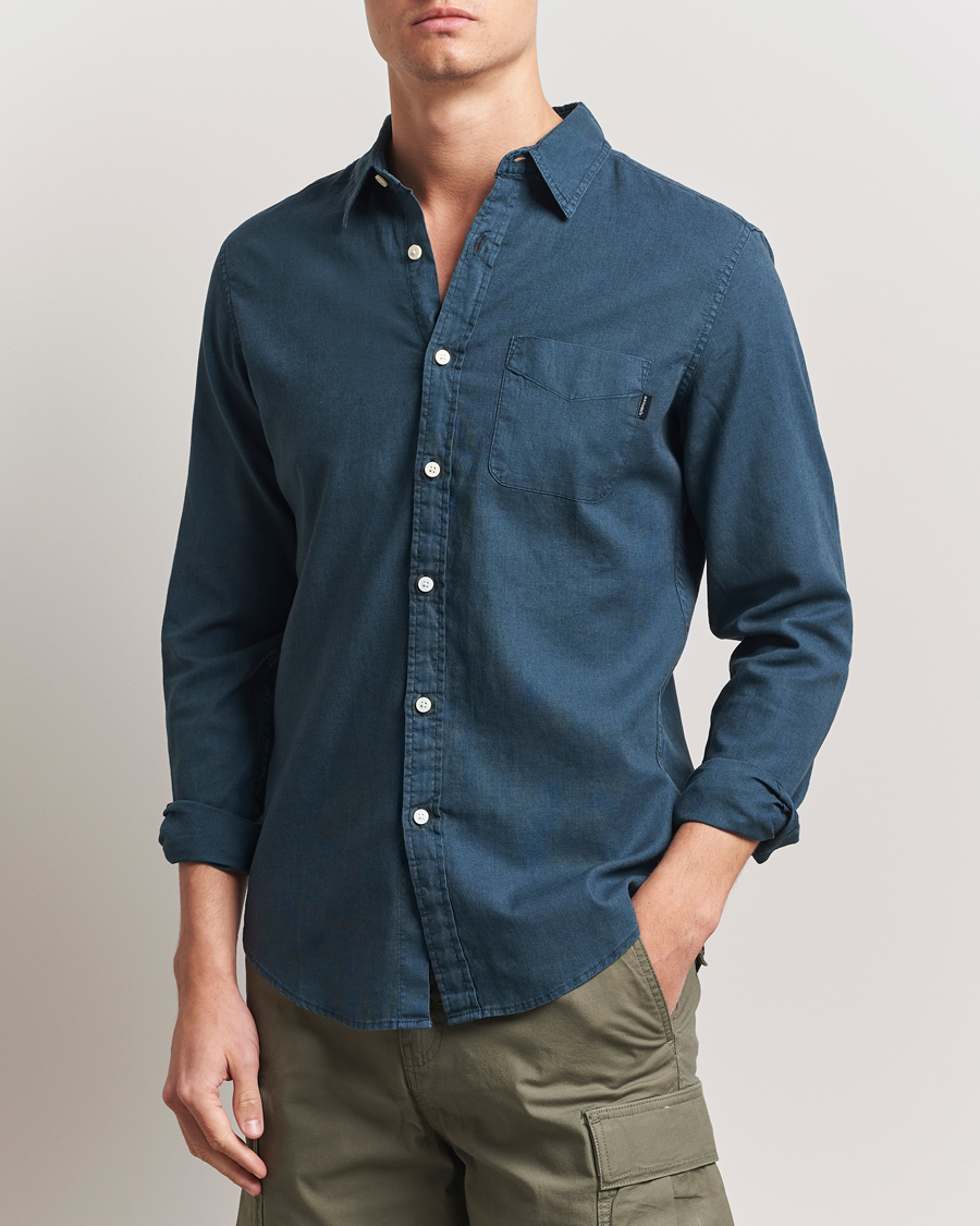 Dockers Slim Linen/Cotton Shirt Stratified Sea at CareOfCarl.com