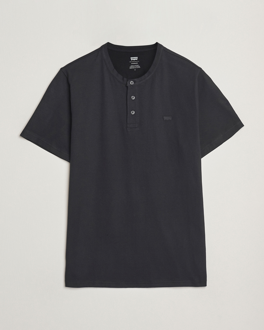 Men | T-Shirts | Levi's | Short Sleeve Henley Mineral Black