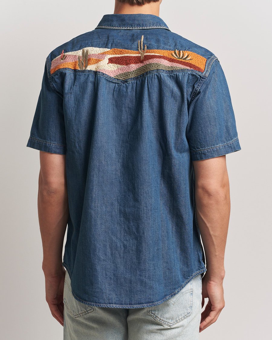 Men | Shirts | Levi's | Relaxed Fit Short Sleeve Western Shirt Dark Blue