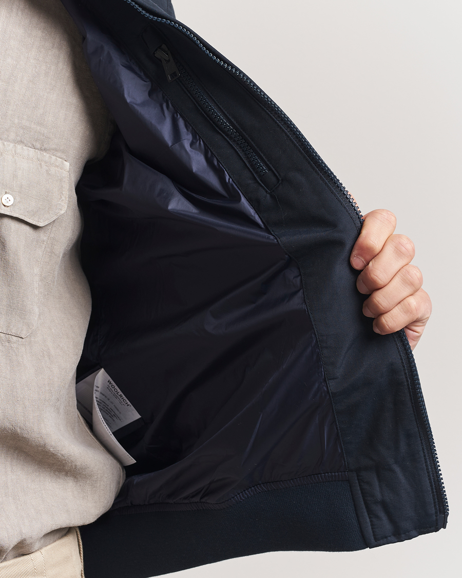 Men | Coats & Jackets | Woolrich | Cruiser Bomber Jacket Melton Blue