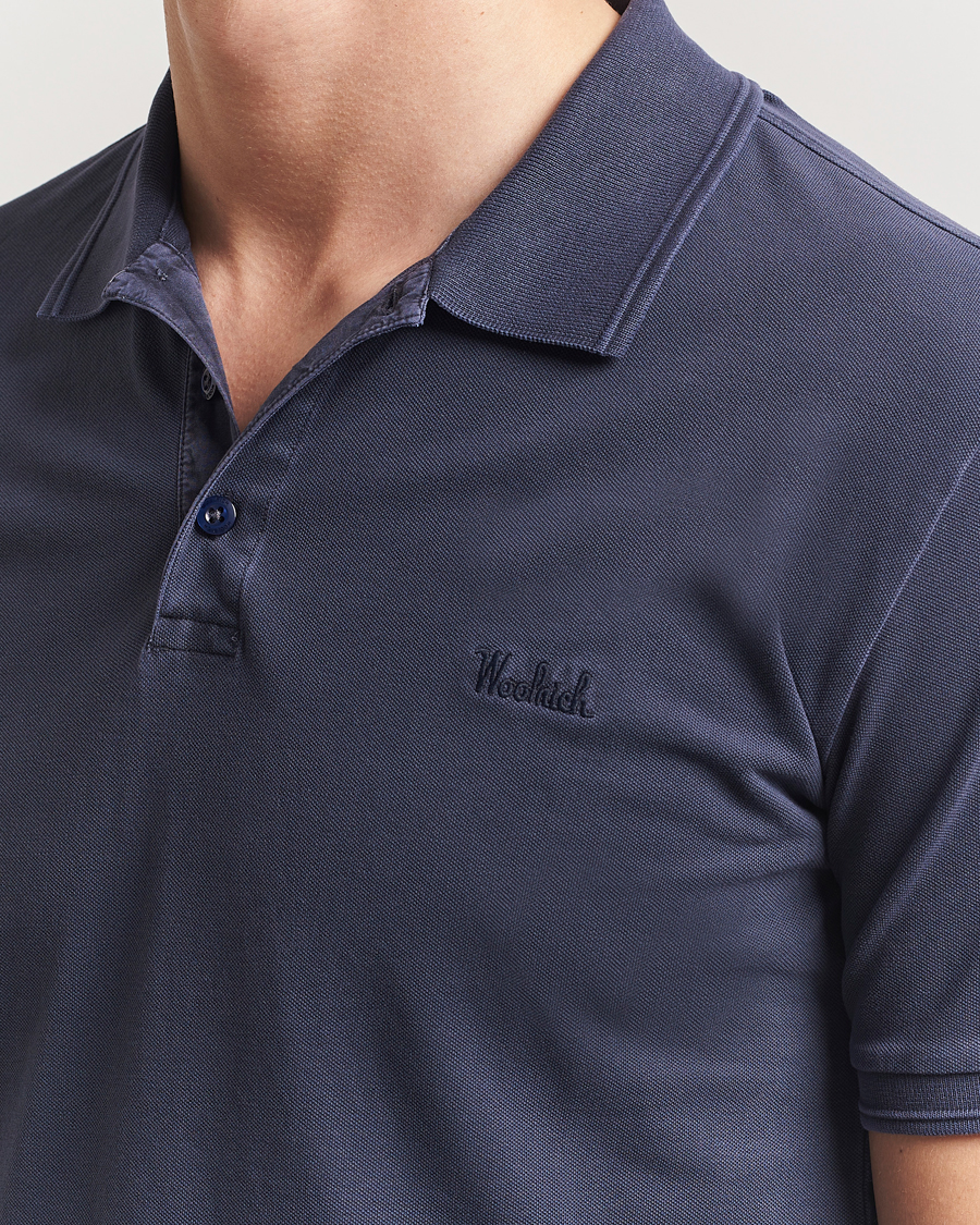 Men | Polo Shirts | Woolrich | Mackinack Polo Melton Blue