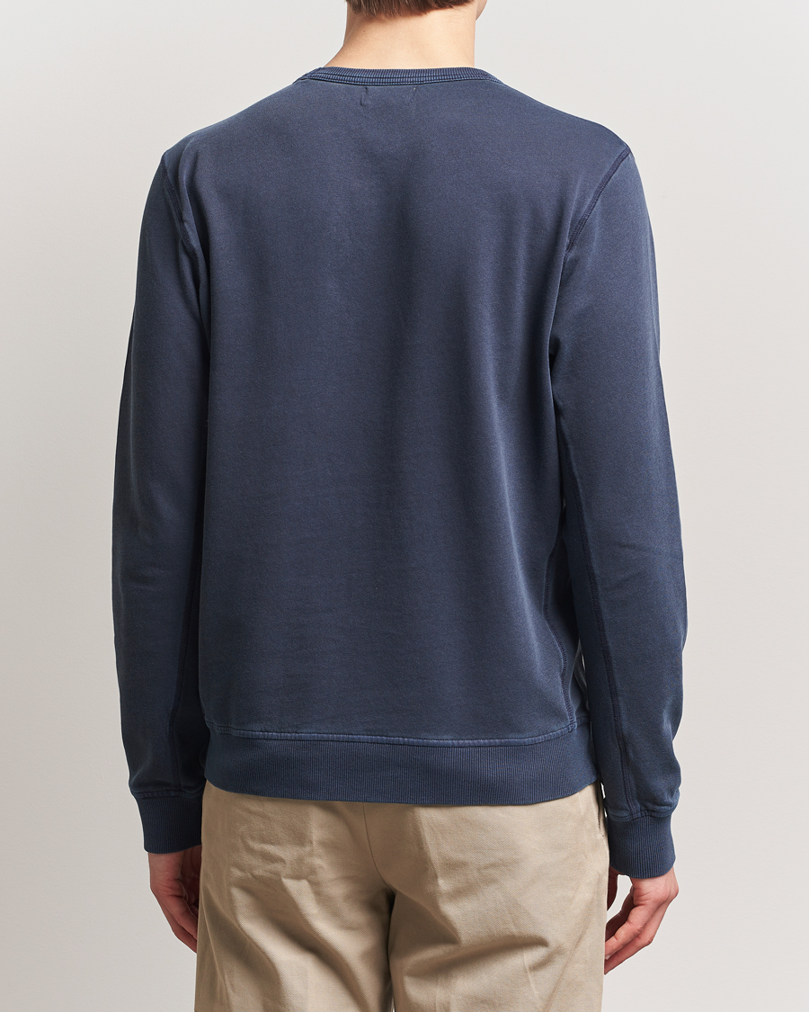 Men | Sweaters & Knitwear | Woolrich | Garment Dyed Crewneck Dream Blue