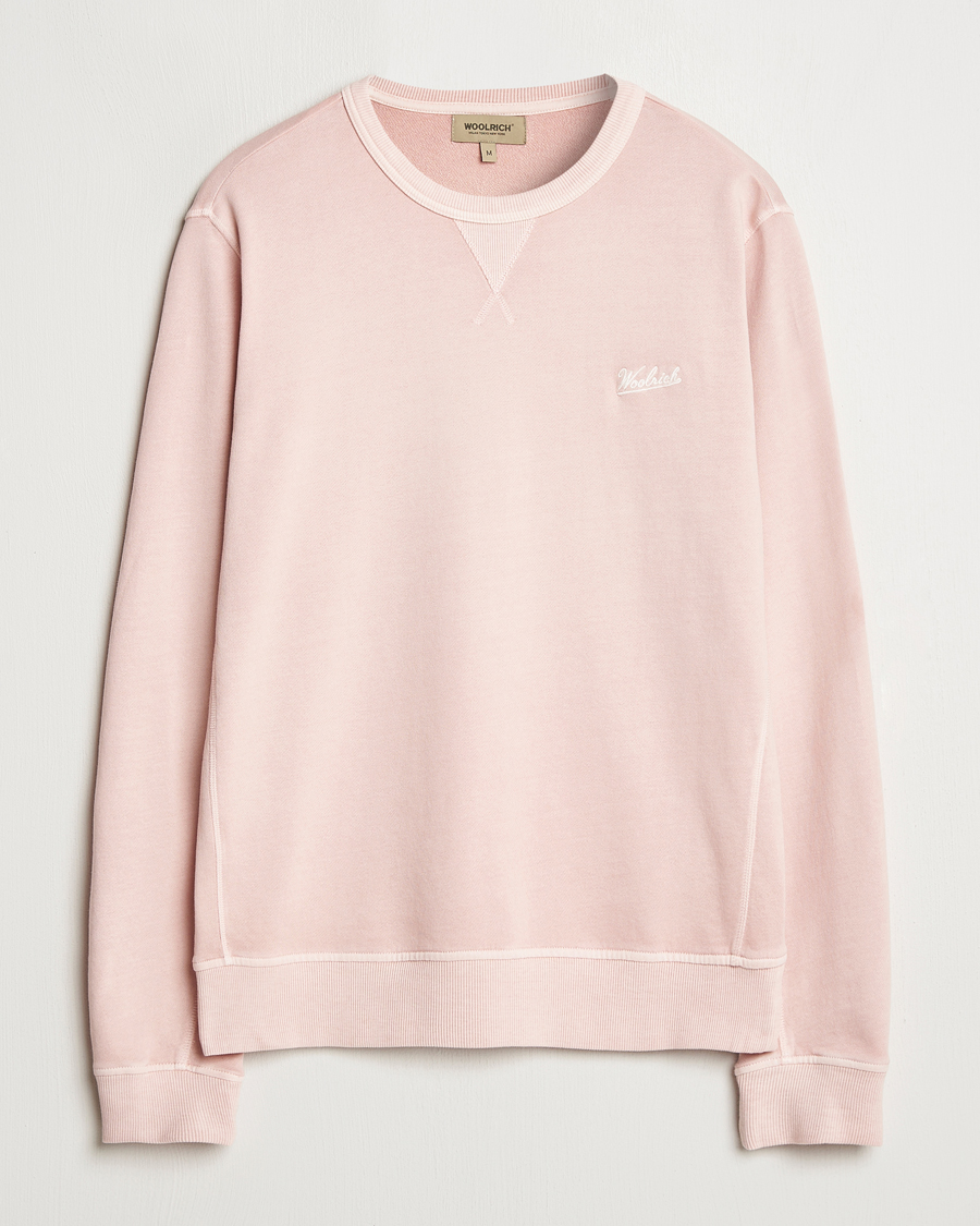 Men | Sweaters & Knitwear | Woolrich | Garment Dyed Crewneck Rose Smoke