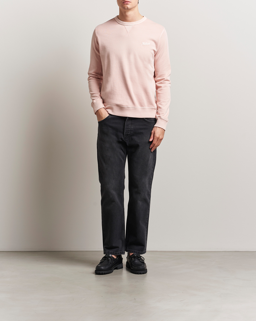 Men | Sweaters & Knitwear | Woolrich | Garment Dyed Crewneck Rose Smoke
