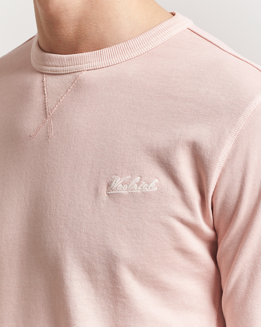 Men | Sweaters & Knitwear | Woolrich | Garment Dyed Crewneck Rose Smoke