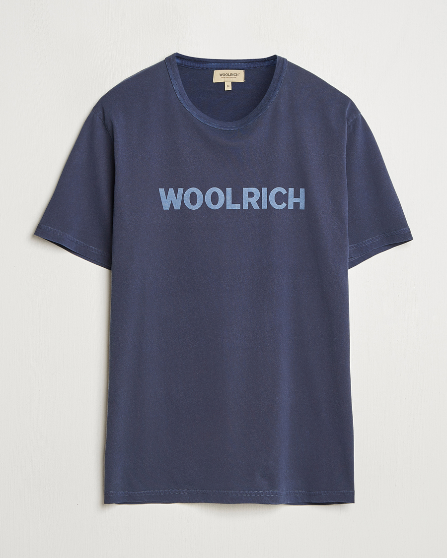Men | T-Shirts | Woolrich | Light Garment Dyed T-Shirt Dream Blue