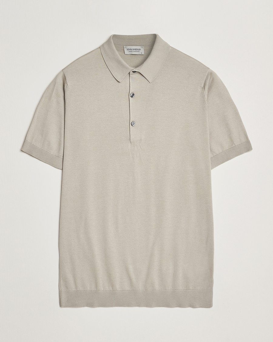 Men | Polo Shirts | John Smedley | Adrian Slim Fit Sea Island Polo Parchment