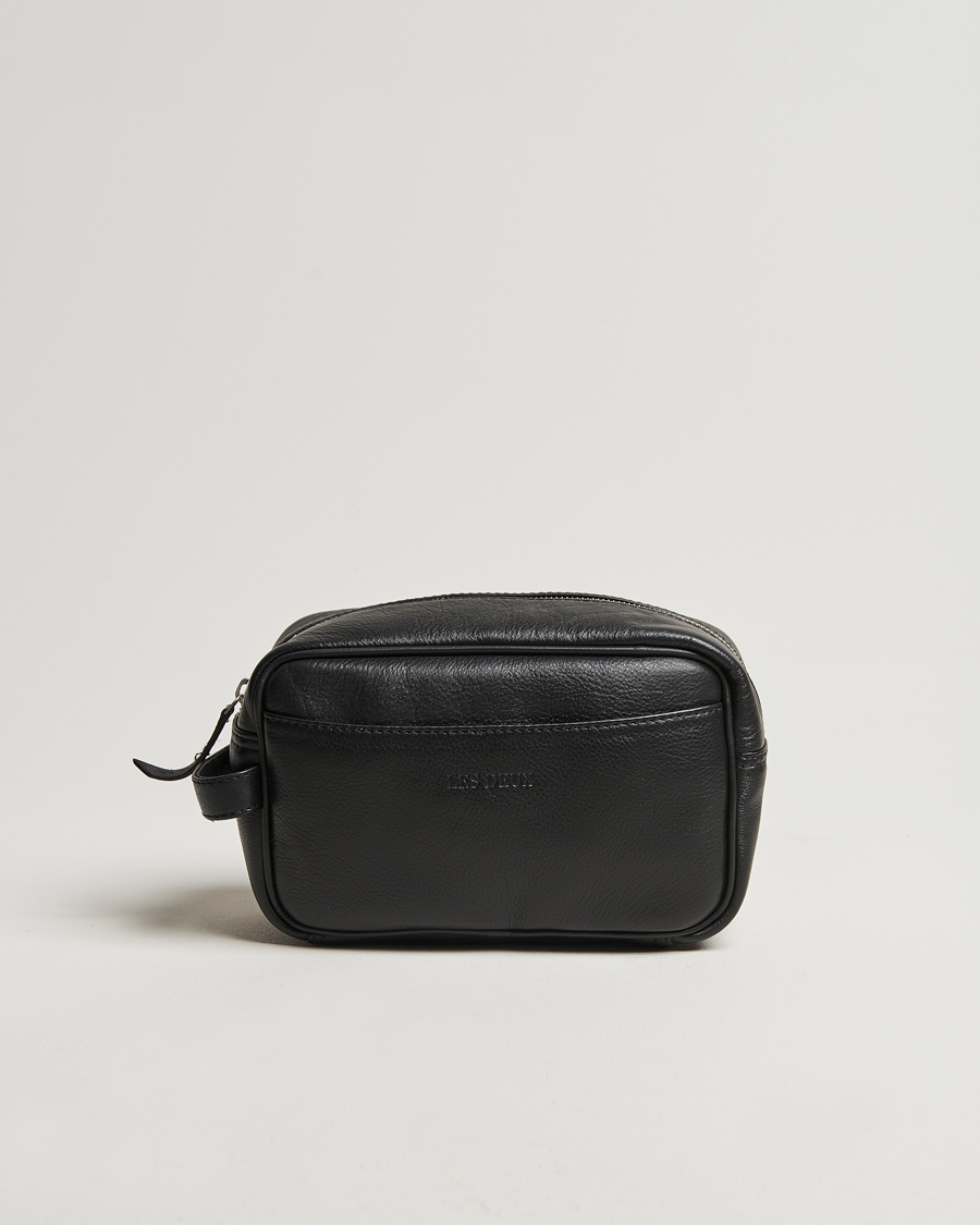 Men | Bags | LES DEUX | Leather Washbag Black