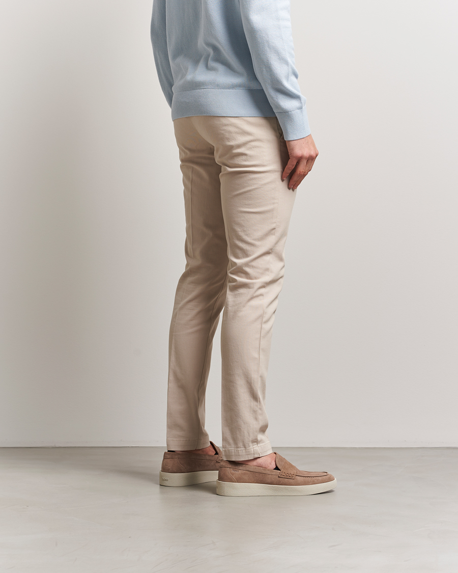 Men | Trousers | BOSS BLACK | Kaito Structured Cotton Pants Light Beige