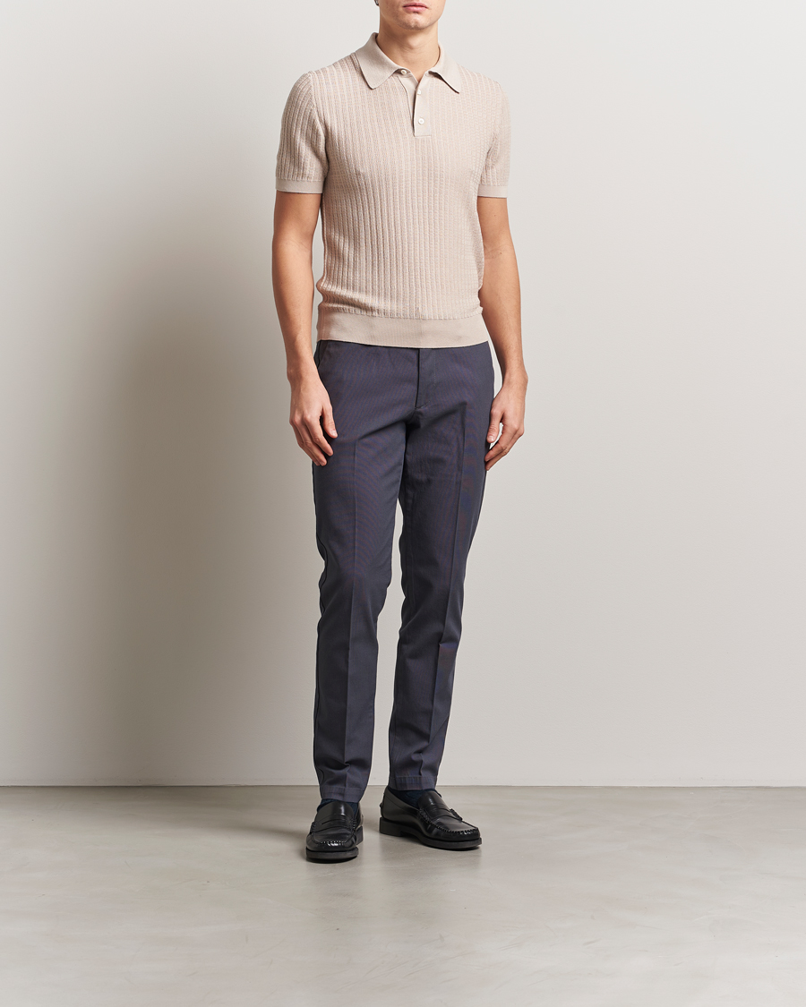 Men | Trousers | BOSS BLACK | Kaito Structured Cotton Pants Dark Blue