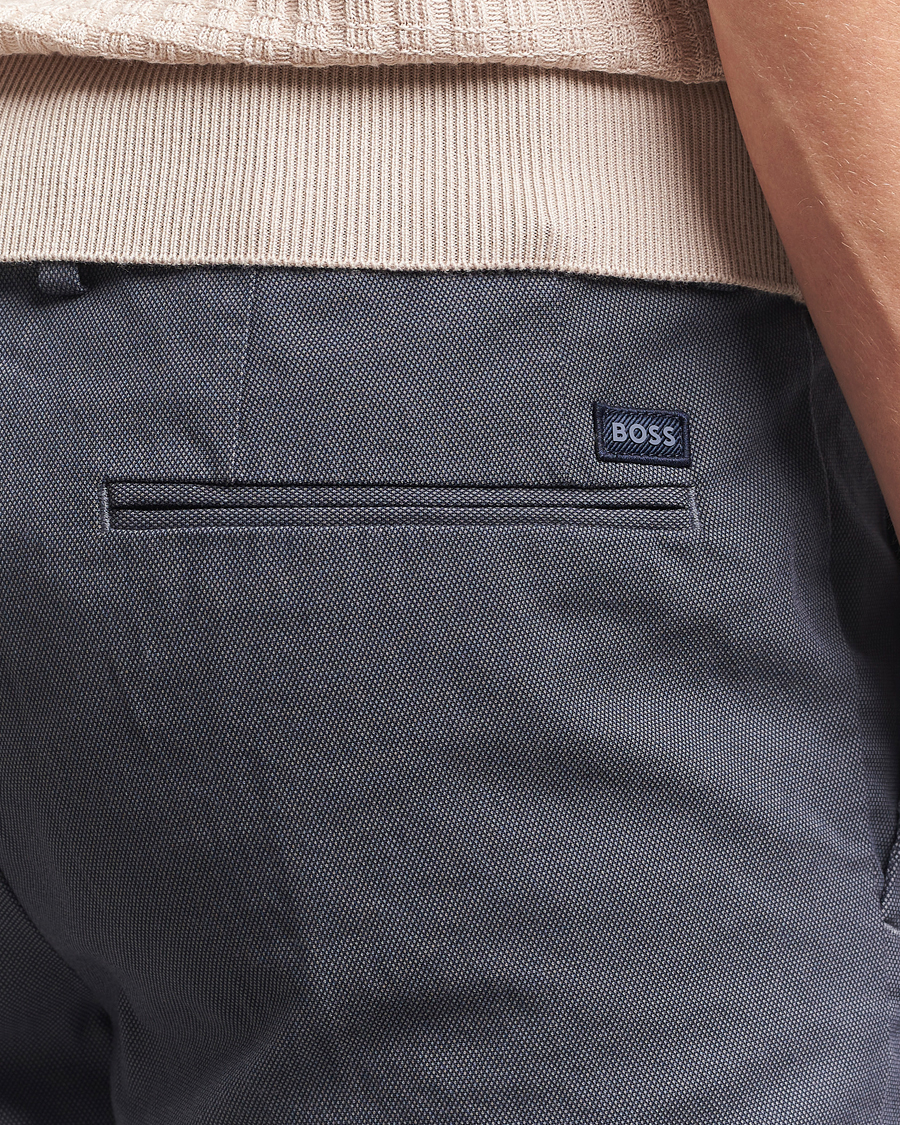 Men | Trousers | BOSS BLACK | Kaito Structured Cotton Pants Dark Blue