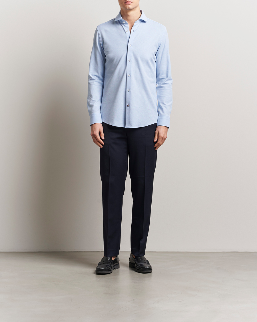 Men | Shirts | BOSS BLACK | Hank Structured Shirt Light Blue