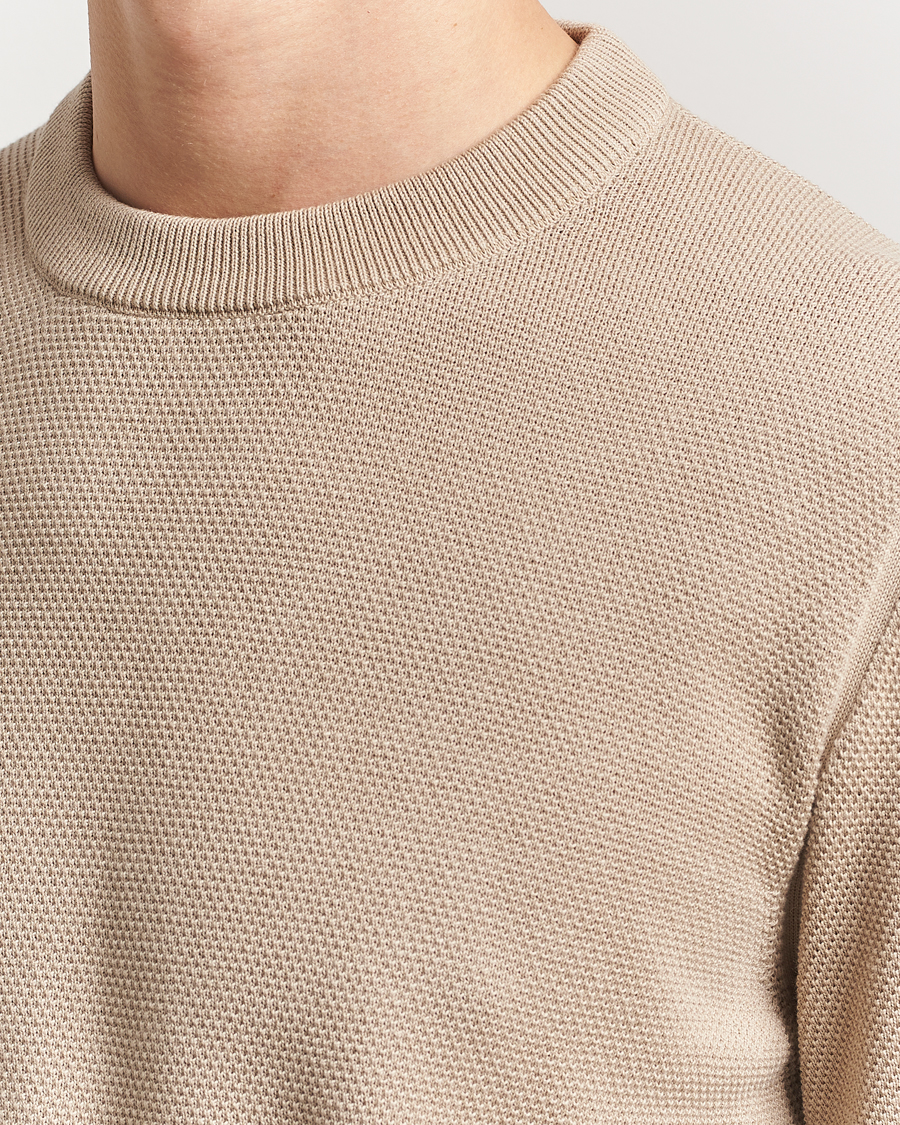 Men | Sweaters & Knitwear | BOSS BLACK | Ecaio Knitted Sweater Light Beige