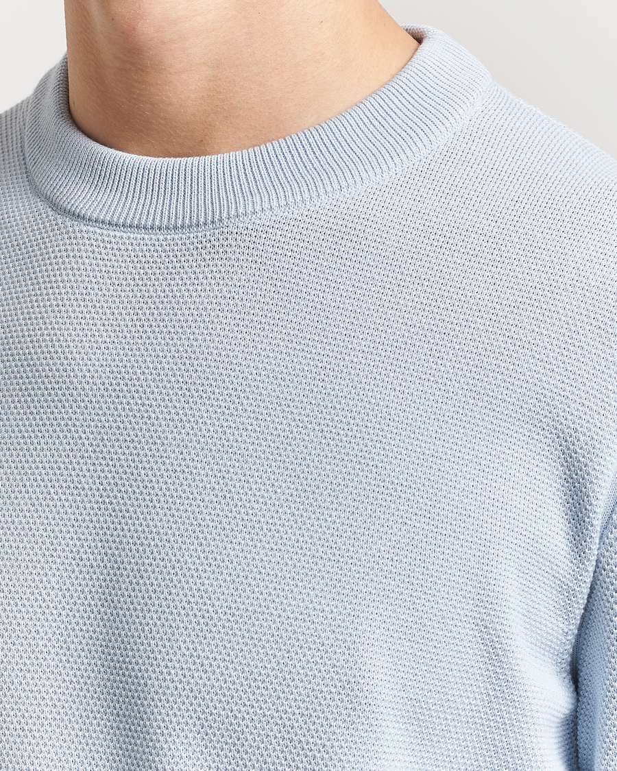 Men | Sweaters & Knitwear | BOSS BLACK | Ecaio Knitted Sweater Light Blue