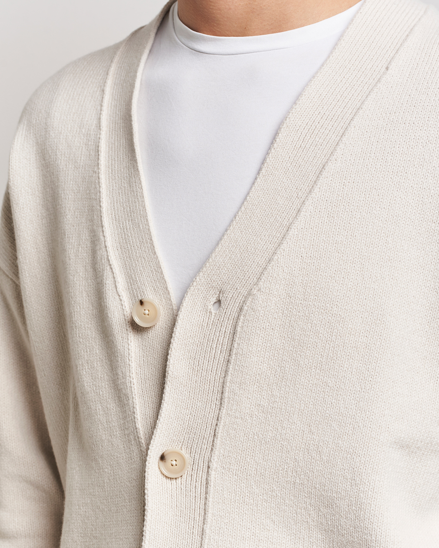 Men | Sweaters & Knitwear | BOSS BLACK | Bellaco Knitted Cardigan Open White