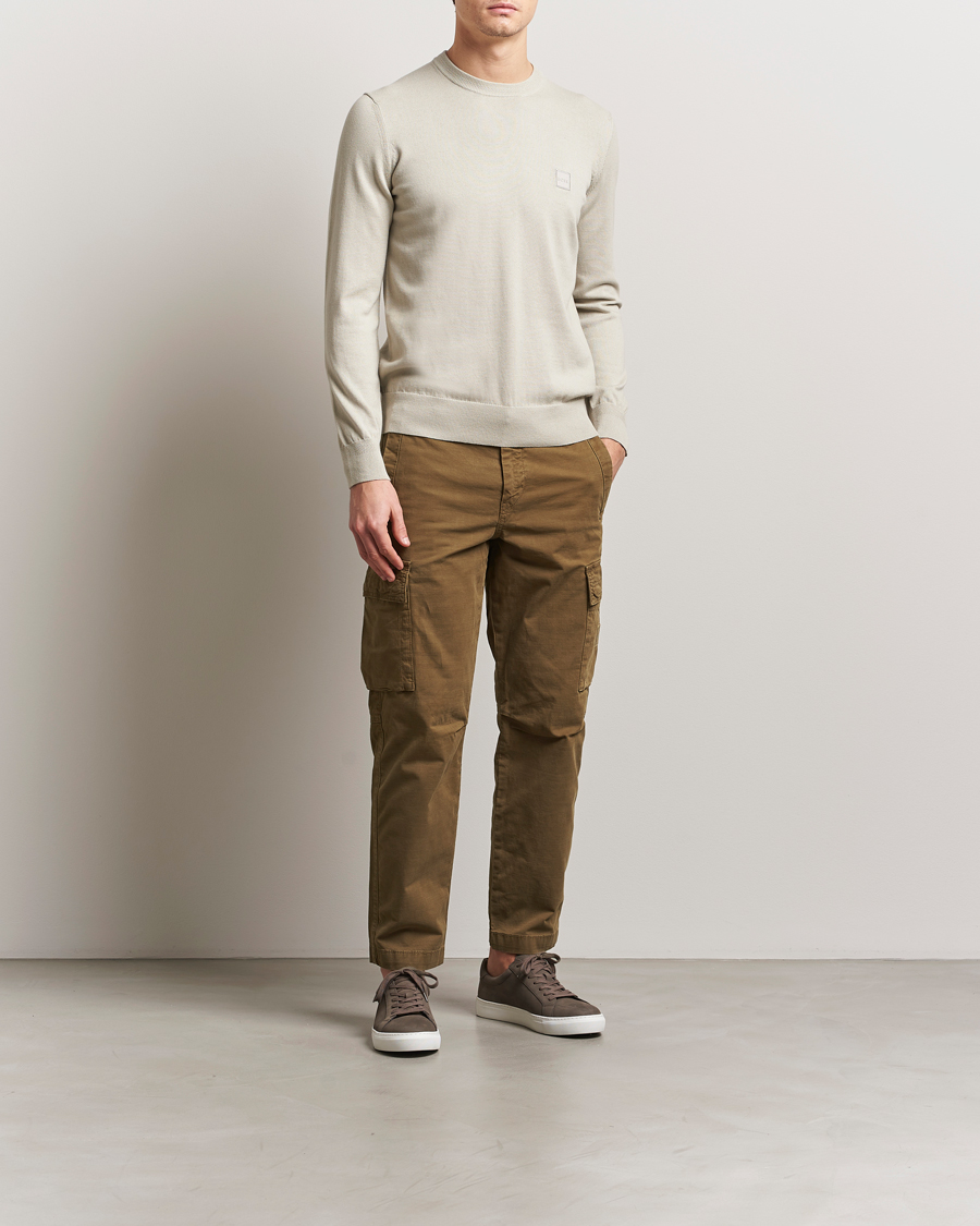 Men | Sweaters & Knitwear | BOSS ORANGE | Kanovano Knitted Sweater Light Beige