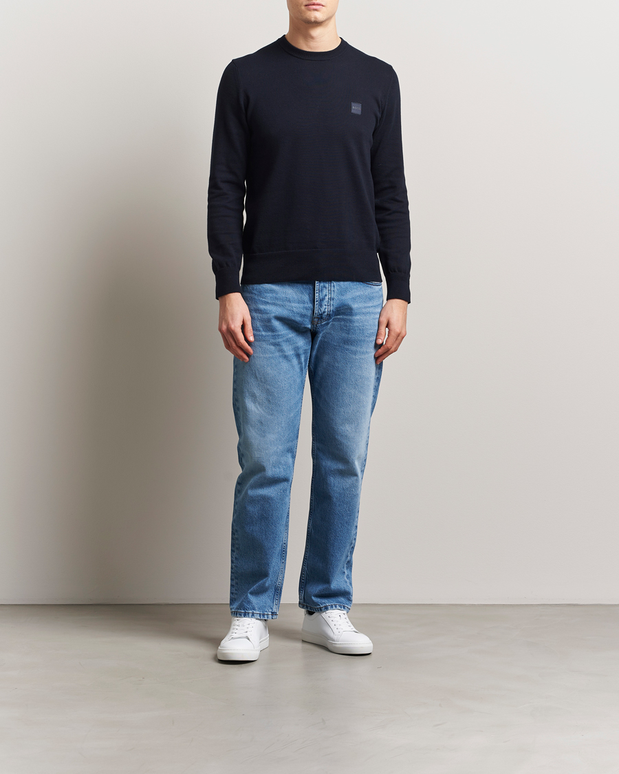 Men | Sweaters & Knitwear | BOSS ORANGE | Kanovano Knitted Sweater Dark Blue