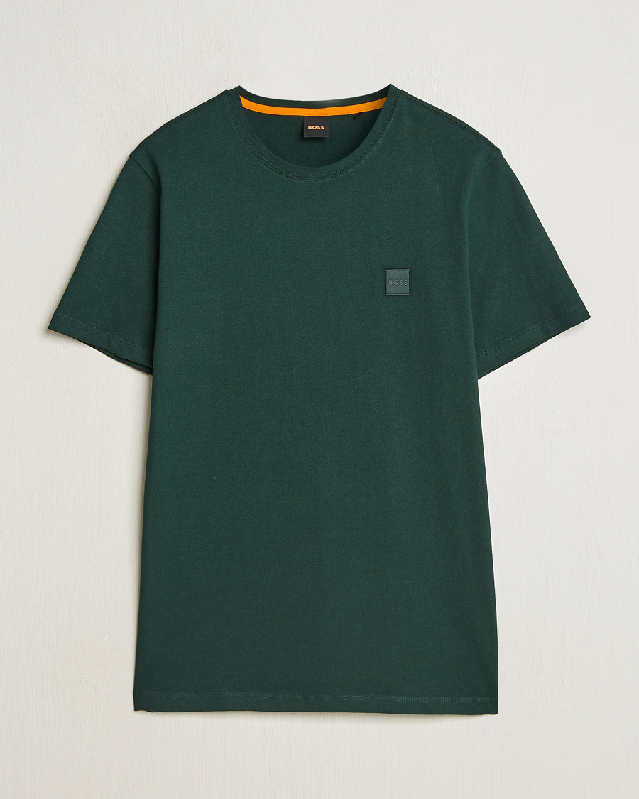 Men | T-Shirts | BOSS ORANGE | Tales Logo Crew Neck T-Shirt Open Green