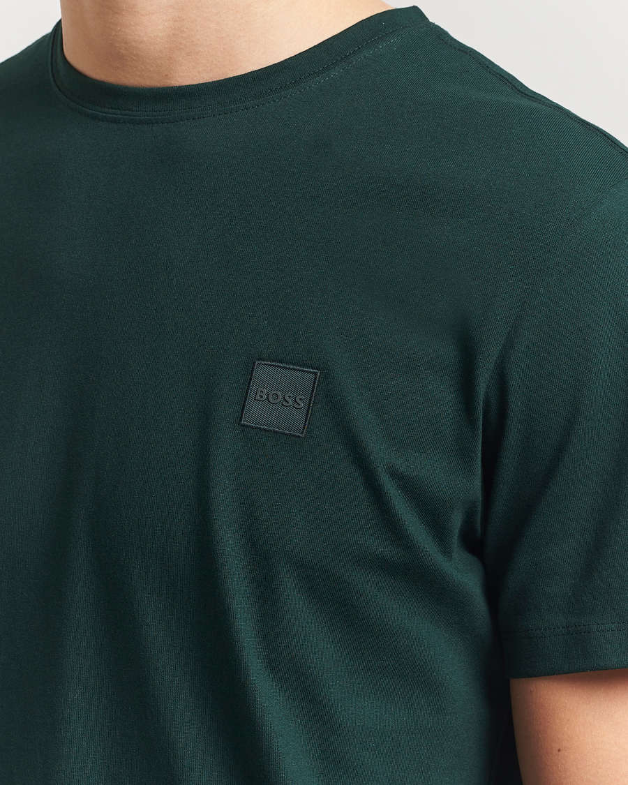Men | T-Shirts | BOSS ORANGE | Tales Logo Crew Neck T-Shirt Open Green