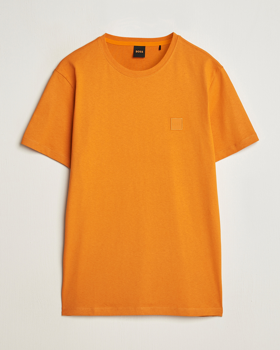 Men | T-Shirts | BOSS ORANGE | Tales Logo Crew Neck T-Shirt Open Orange