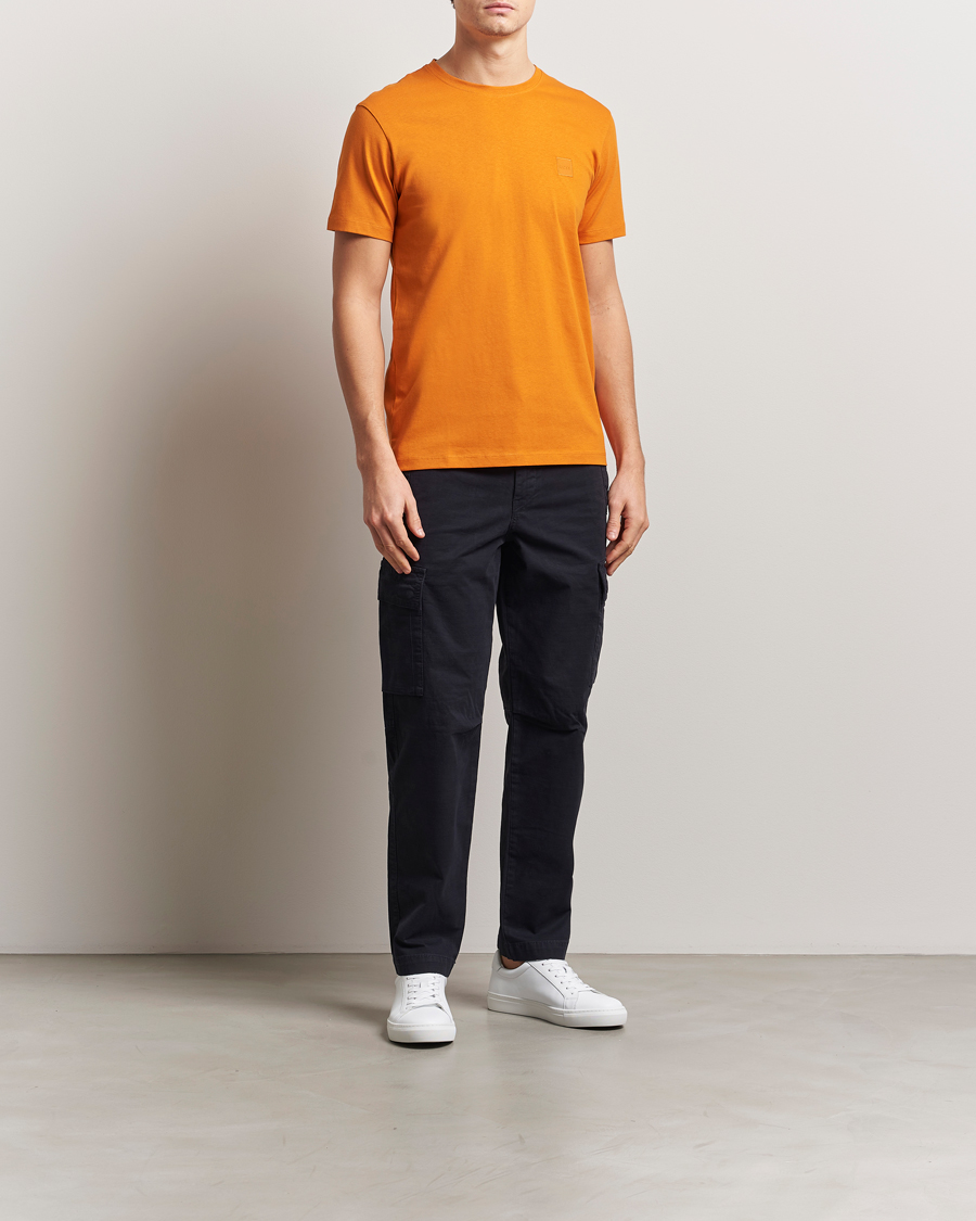 Men | T-Shirts | BOSS ORANGE | Tales Logo Crew Neck T-Shirt Open Orange