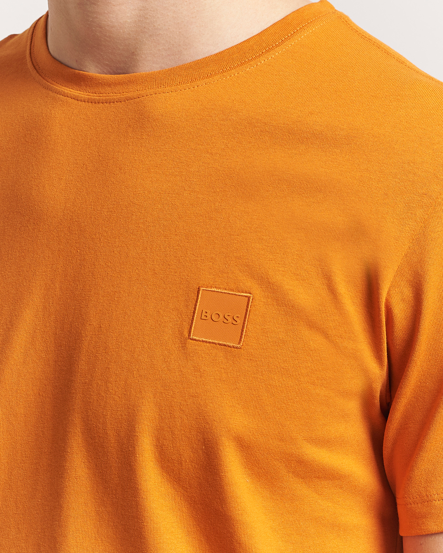 Men | T-Shirts | BOSS ORANGE | Tales Logo Crew Neck T-Shirt Open Orange