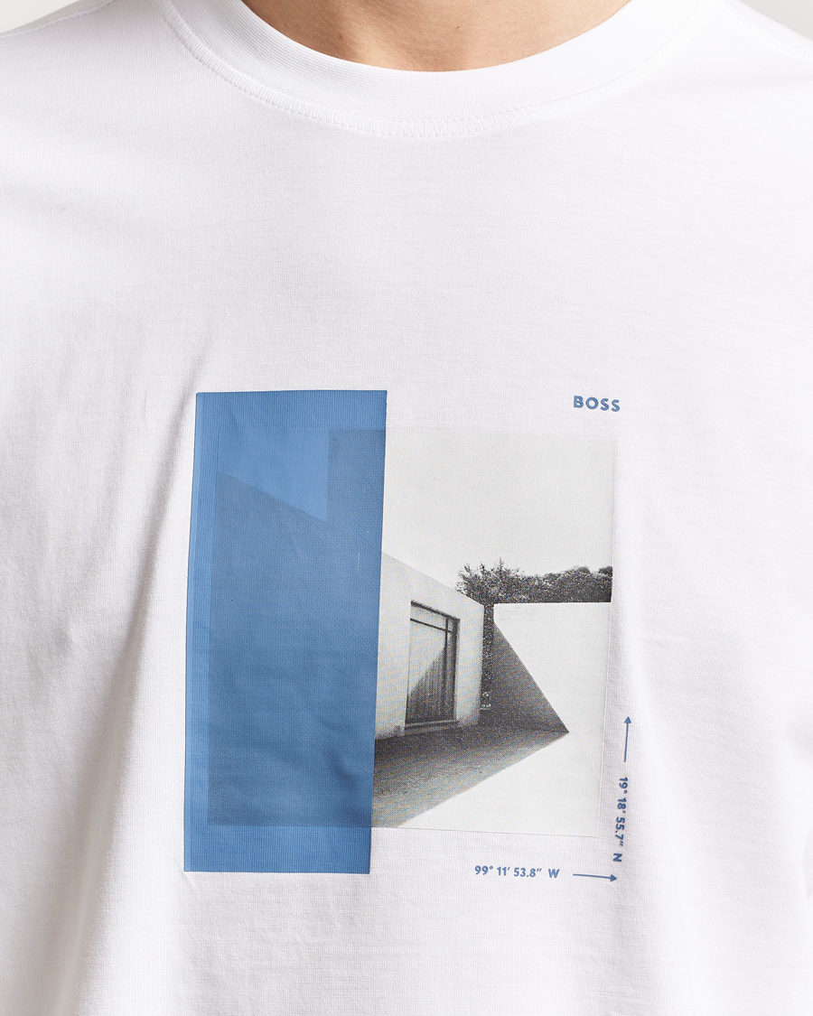 Men | T-Shirts | BOSS ORANGE | Barragan Printed T-Shirt White
