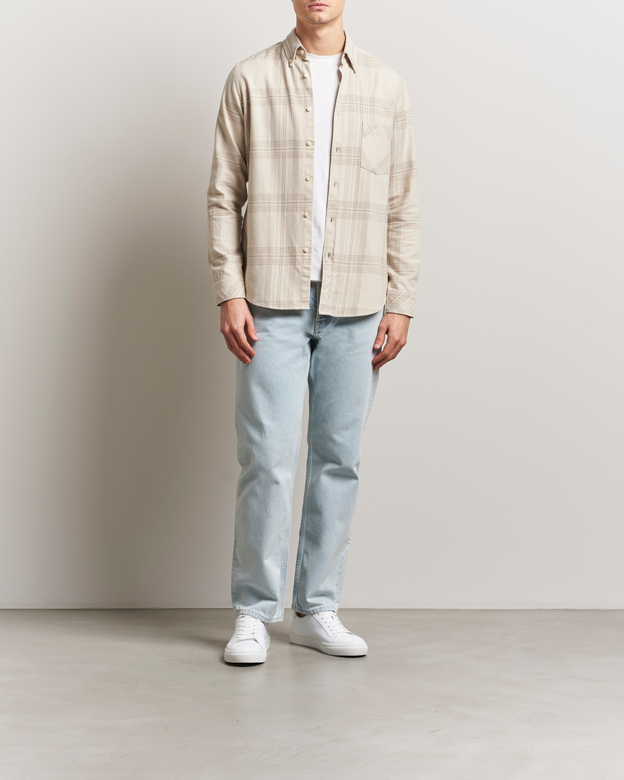 Men | Shirts | BOSS ORANGE | Rickert Checked Shirt Light Beige