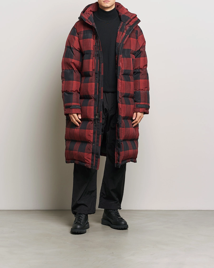 Men | Coats & Jackets | Woolrich | Quilted Check Parka by Todd Snyder Red/Black