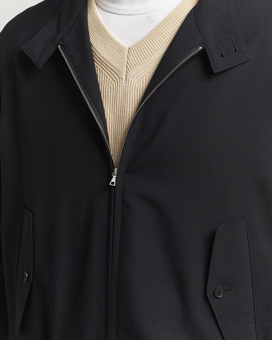 Men | Coats & Jackets | Auralee | Wool Zip Bomber Jacket Black