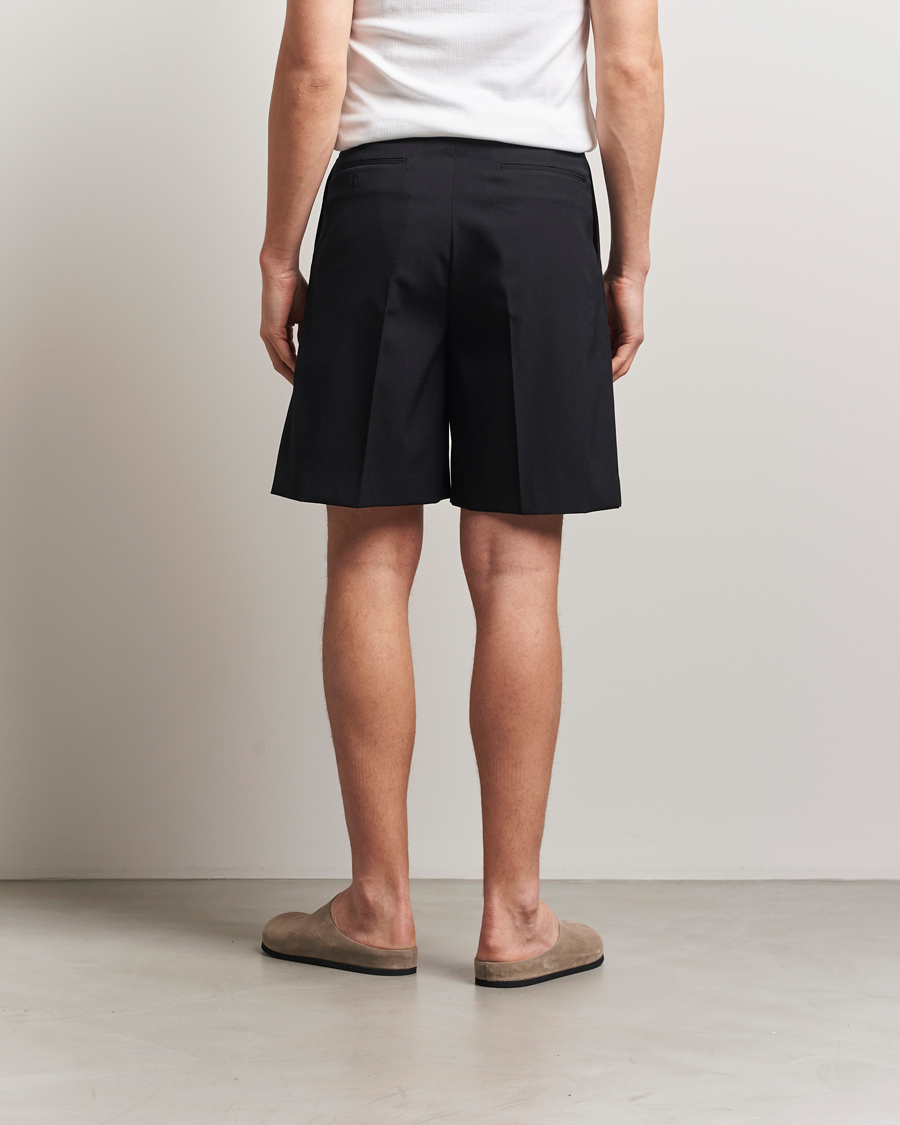 Men | Shorts | Auralee | Light Wool Gabardine Shorts Black
