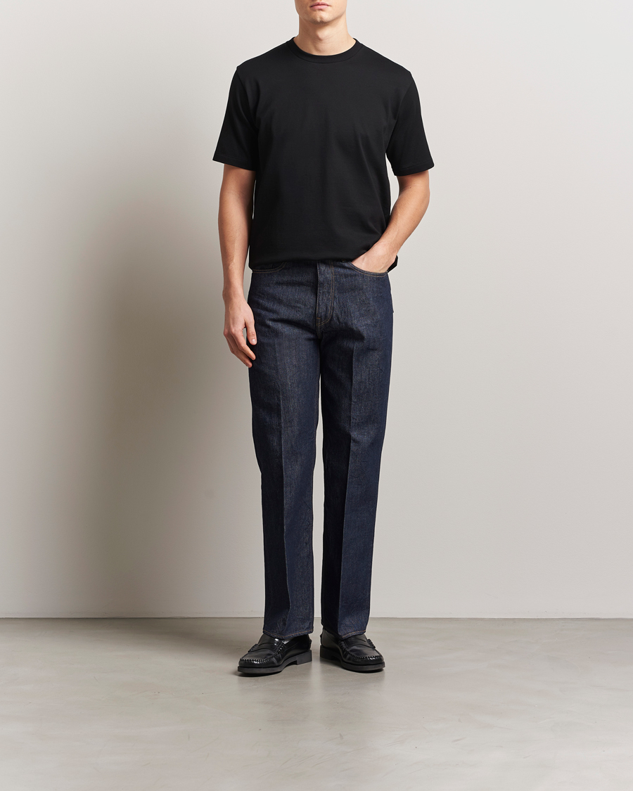 Men | T-Shirts | Auralee | Luster Plating T-Shirt Black