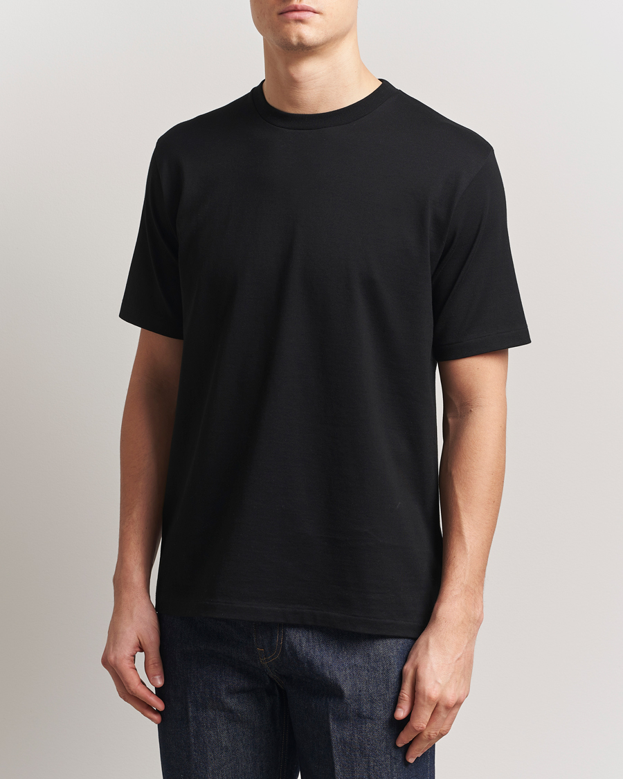 Men | T-Shirts | Auralee | Luster Plating T-Shirt Black