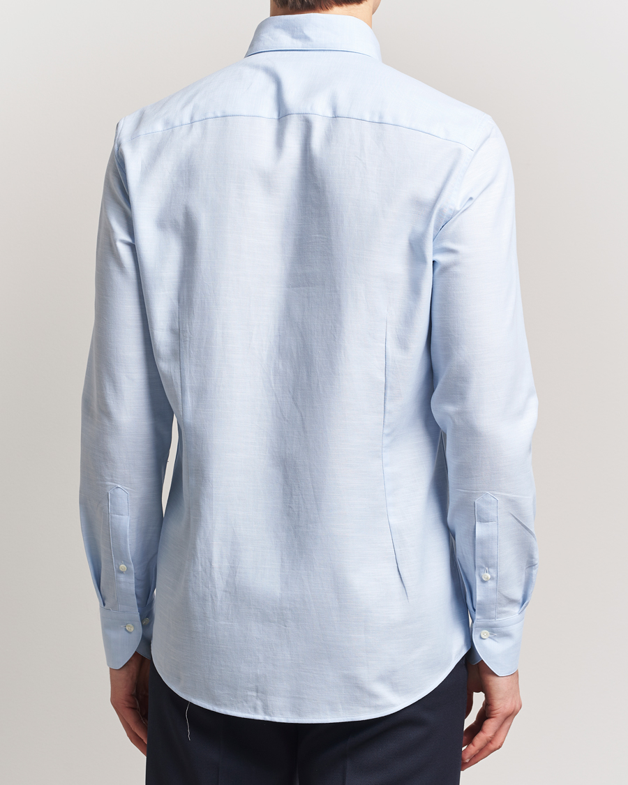 Men | Shirts | Stenströms | Soft Cotton One Piece Button Down Shirt Blue