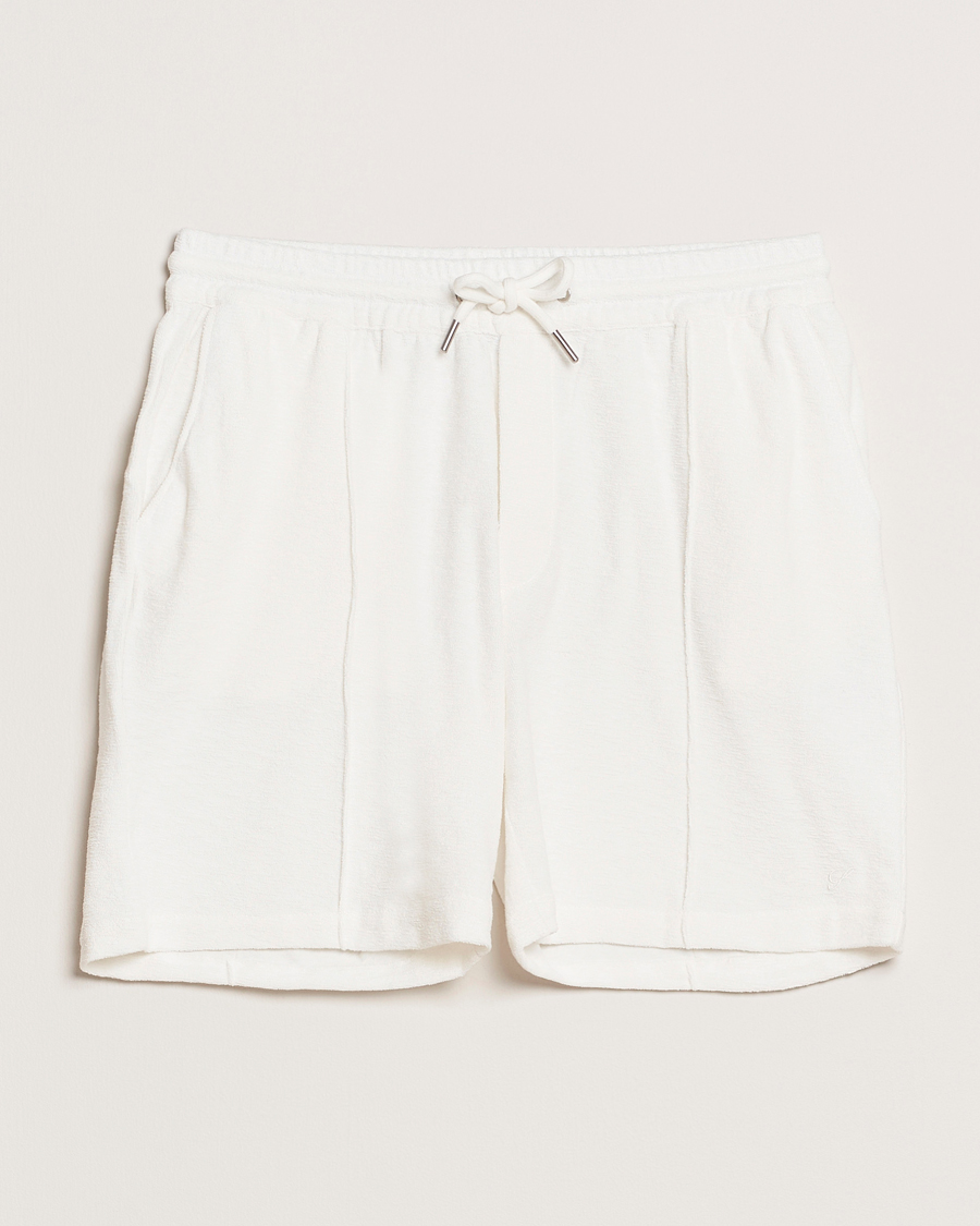 Men | Shorts | Stenströms | Terry Slub Cotton Shorts White