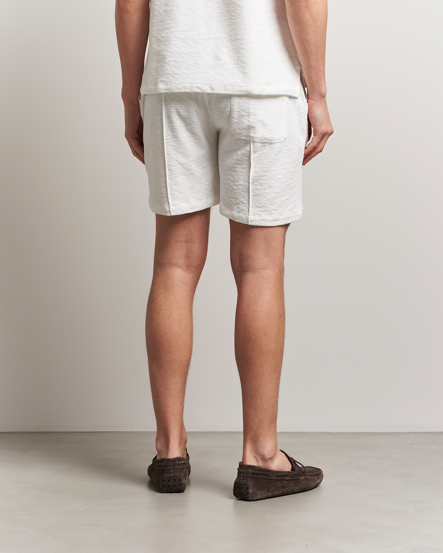 Men | Shorts | Stenströms | Terry Slub Cotton Shorts White