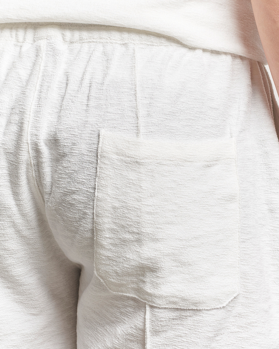 Men | Shorts | Stenströms | Terry Slub Cotton Shorts White