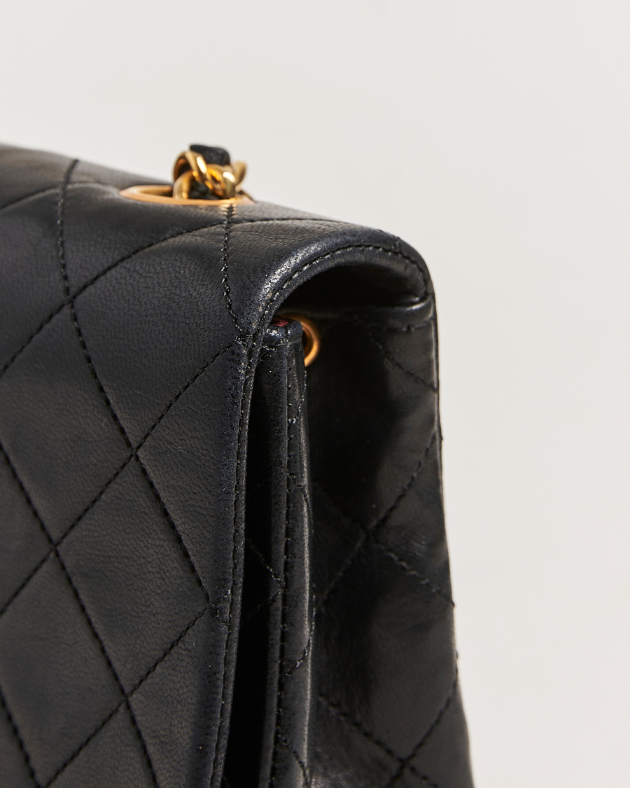 Men | Chanel Pre-Owned Matelassé Single Full Flap Bag Black | Chanel Pre-Owned | Matelassé Single Full Flap Bag Black