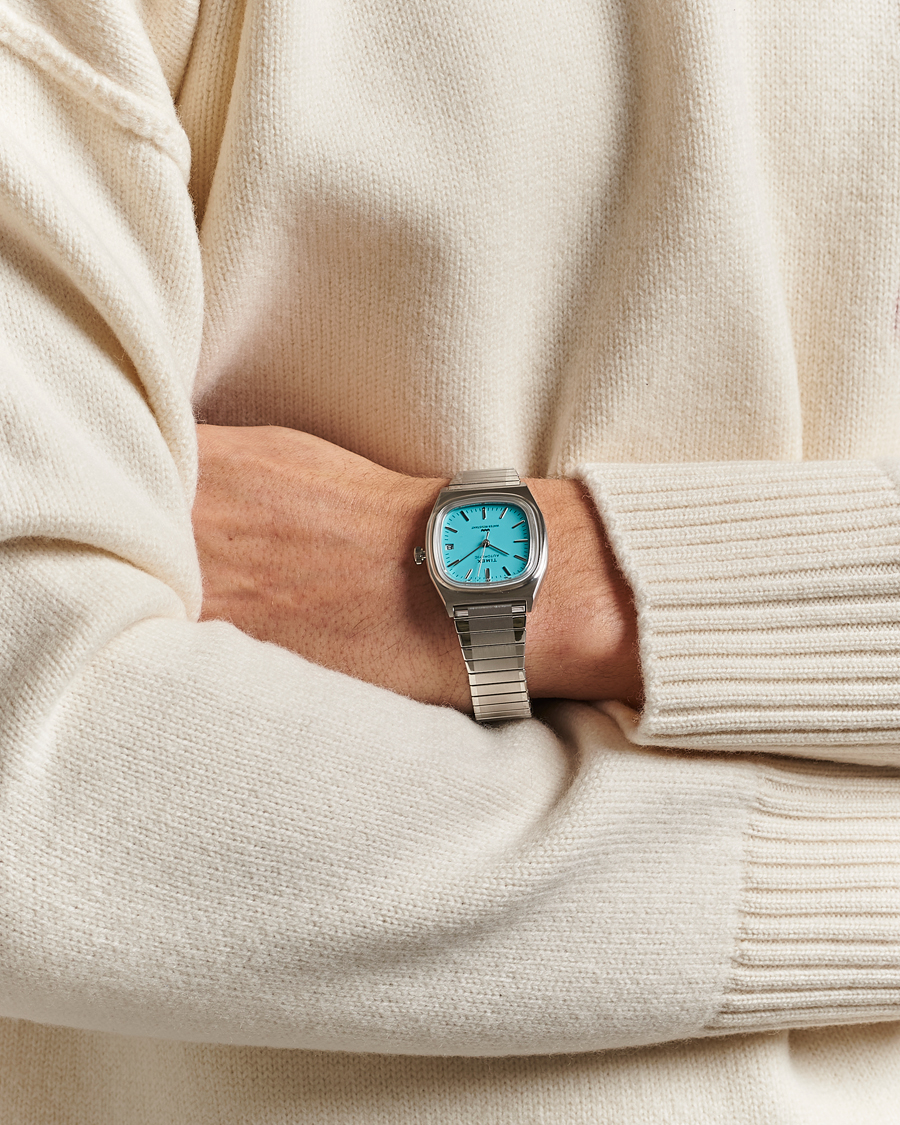 Men | Timex Men's Automatic Steel 34mm Aquamarine Dial | Timex | Men's Automatic Steel 34mm Aquamarine Dial