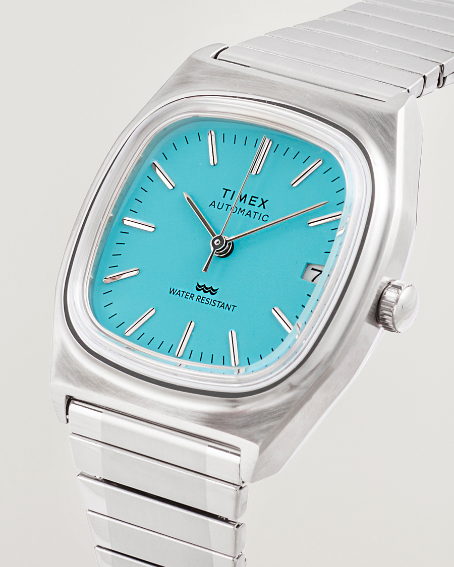 Men | Timex Men's Automatic Steel 34mm Aquamarine Dial | Timex | Men's Automatic Steel 34mm Aquamarine Dial