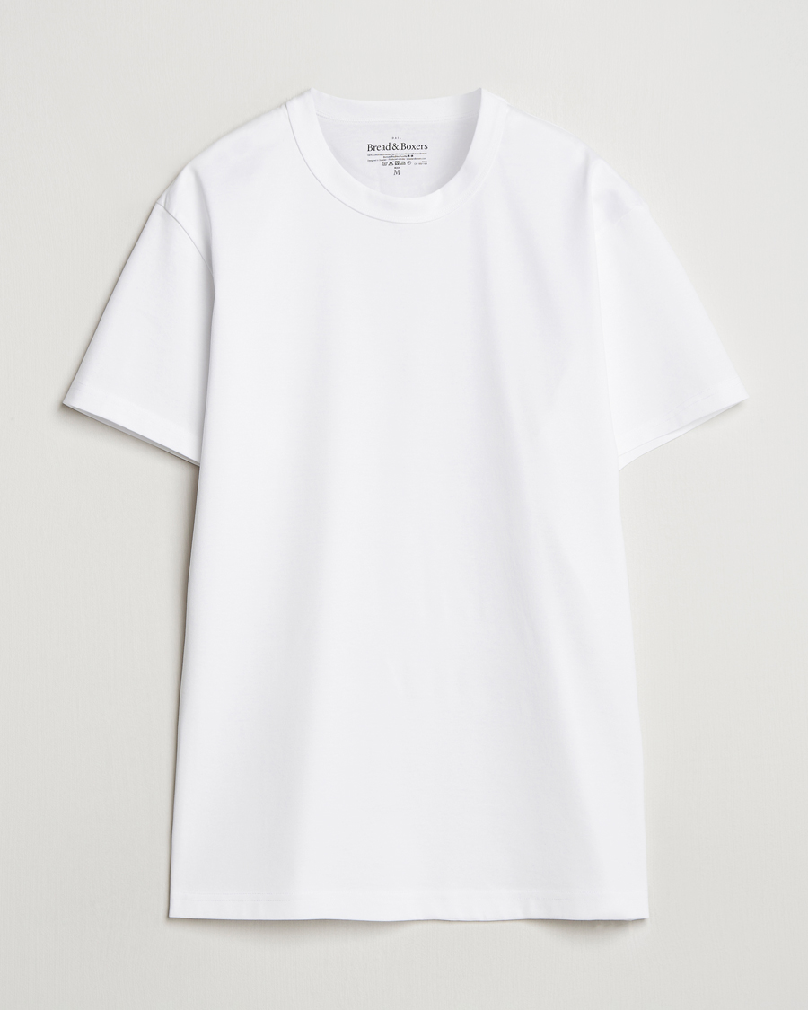 Men | T-Shirts | Bread & Boxers | Pima Cotton Crew Neck T-Shirt White