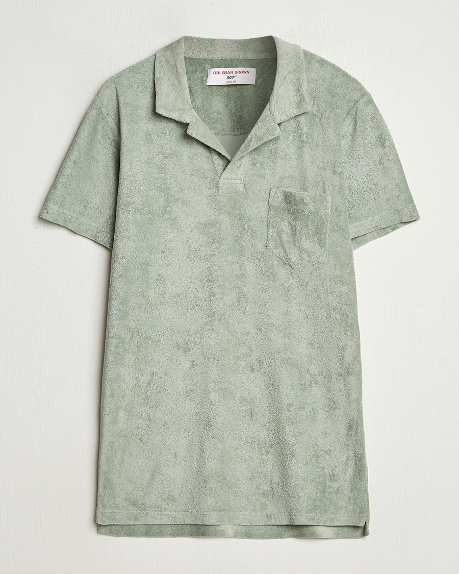 Men | Polo Shirts | Orlebar Brown | Terry 007 Polo Penny Green