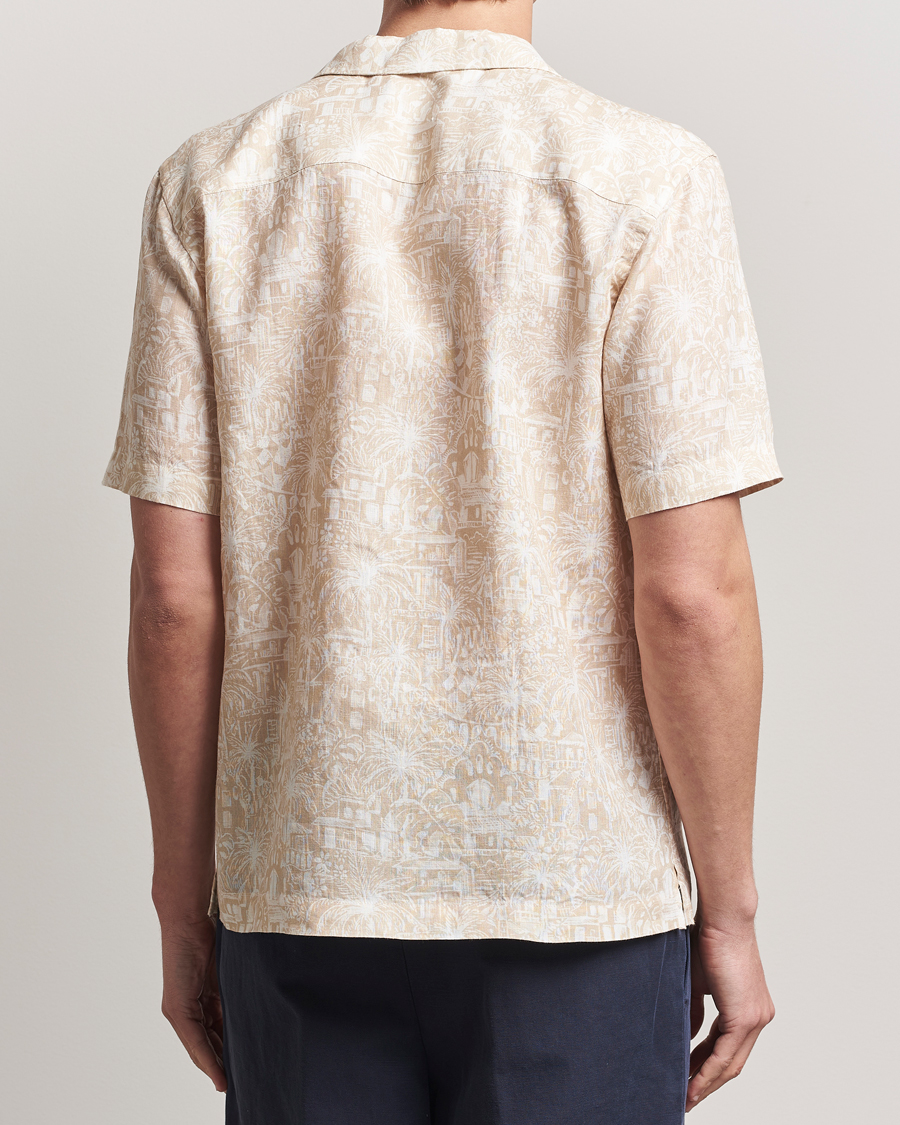 Men | Shirts | Eton | Resort Printed Short Sleeve Shirt Beige