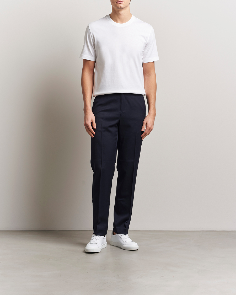 Men | T-Shirts | Eton | Mercerized Jersey Crew Neck T-Shirt White