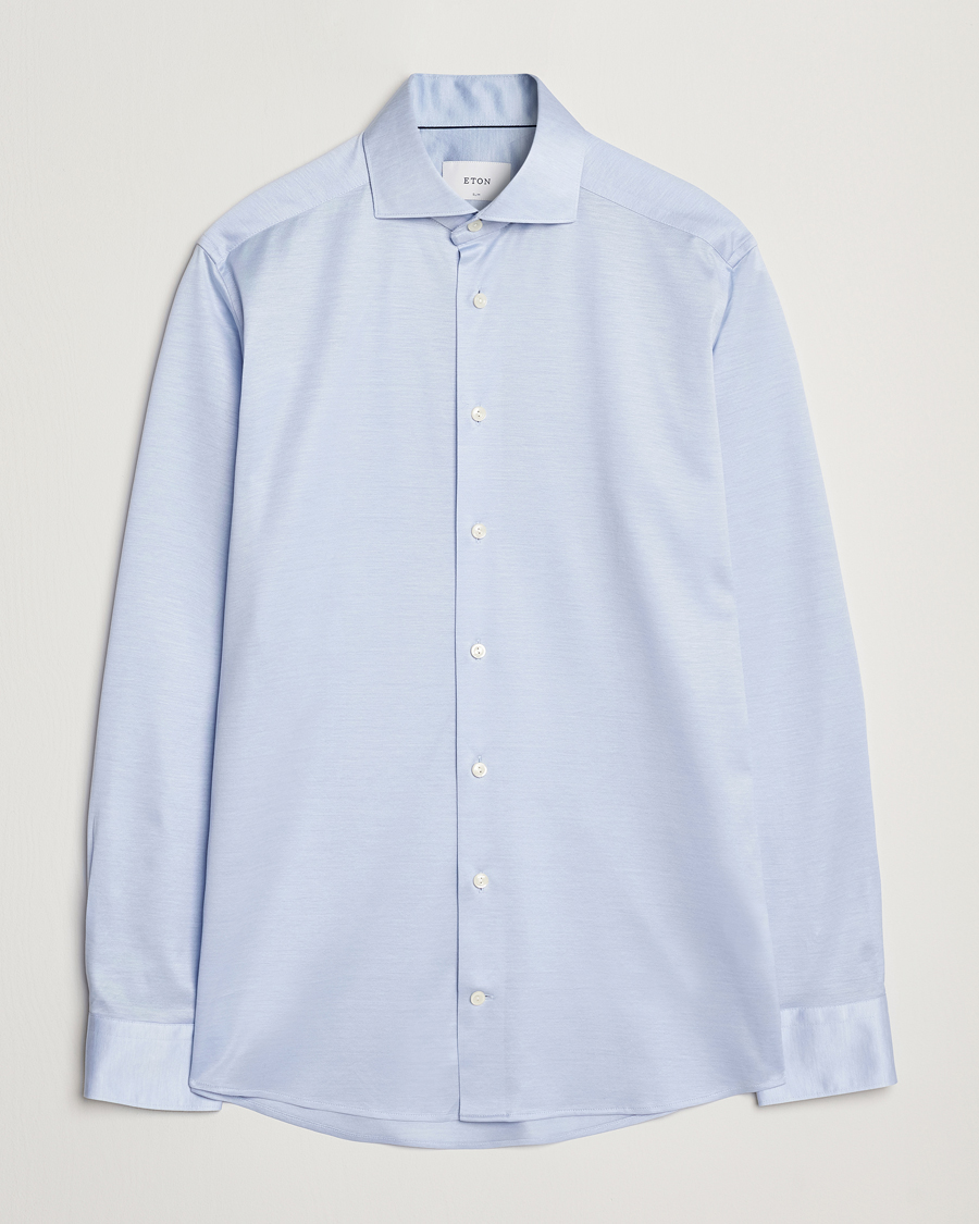 Men | Shirts | Eton | Filo Di Scozia Oxford Shirt Light Blue