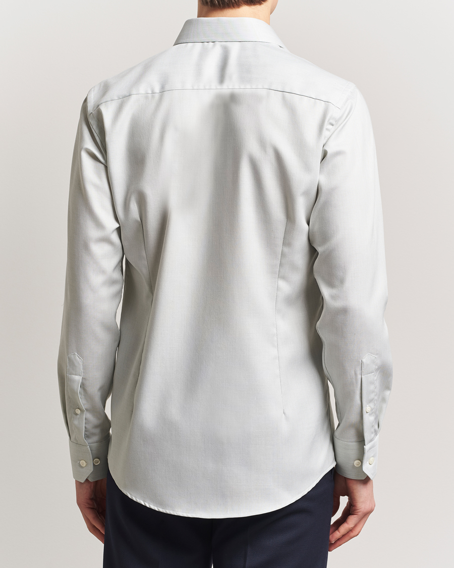 Men | Shirts | Eton | Slim Fit Fine Twill Shirt Light Green Melange