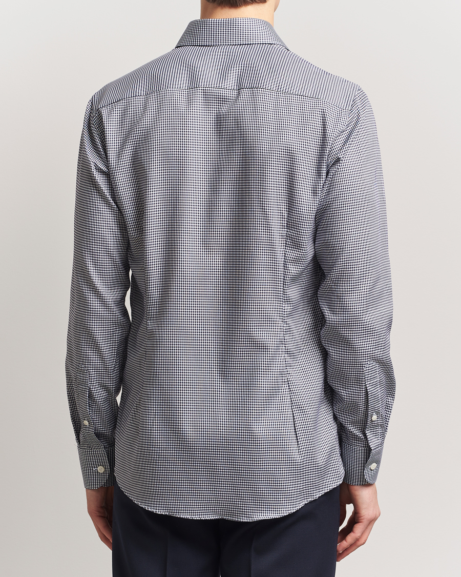 Men | Shirts | Eton | Slim Fit Checked Signature Shirt Dark Blue/White
