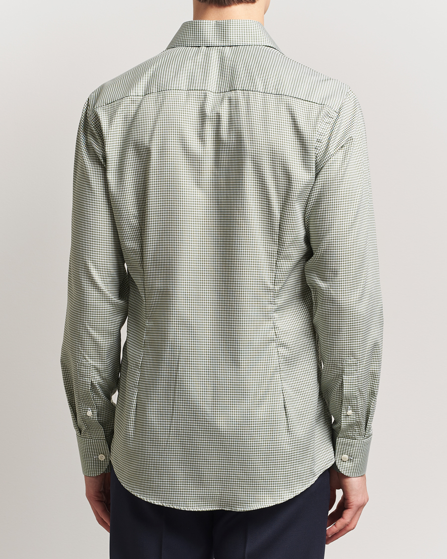 Men | Shirts | Eton | Slim Fit Checked Signature Shirt Green/White